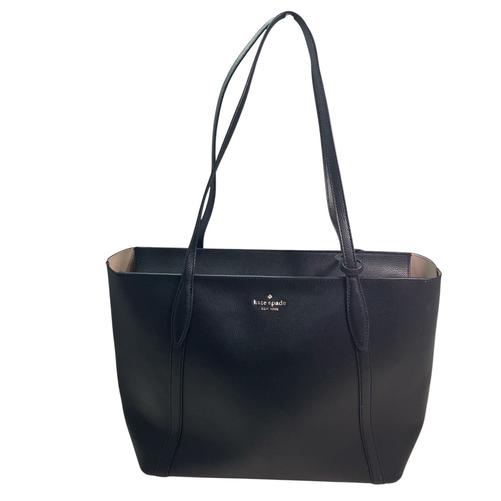 Kate Spade New York Black Pebbled Leather Tote Bag Shoulder Bag WKRU6947 Molly